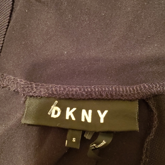 DKNY BLACK BODYSUIT SZ S, ZIP BACK MESH SLEEVE - Picture 5 of 5